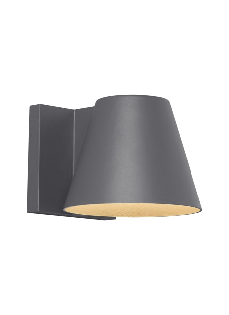 Bowman 4-inch Outdoor LED Wall Light Mid Century Sconce by Visual & Comfort & Co