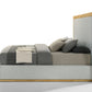 Nova Domus Santa Barbara Modern Grey Fabric and Natural Bedroom Set