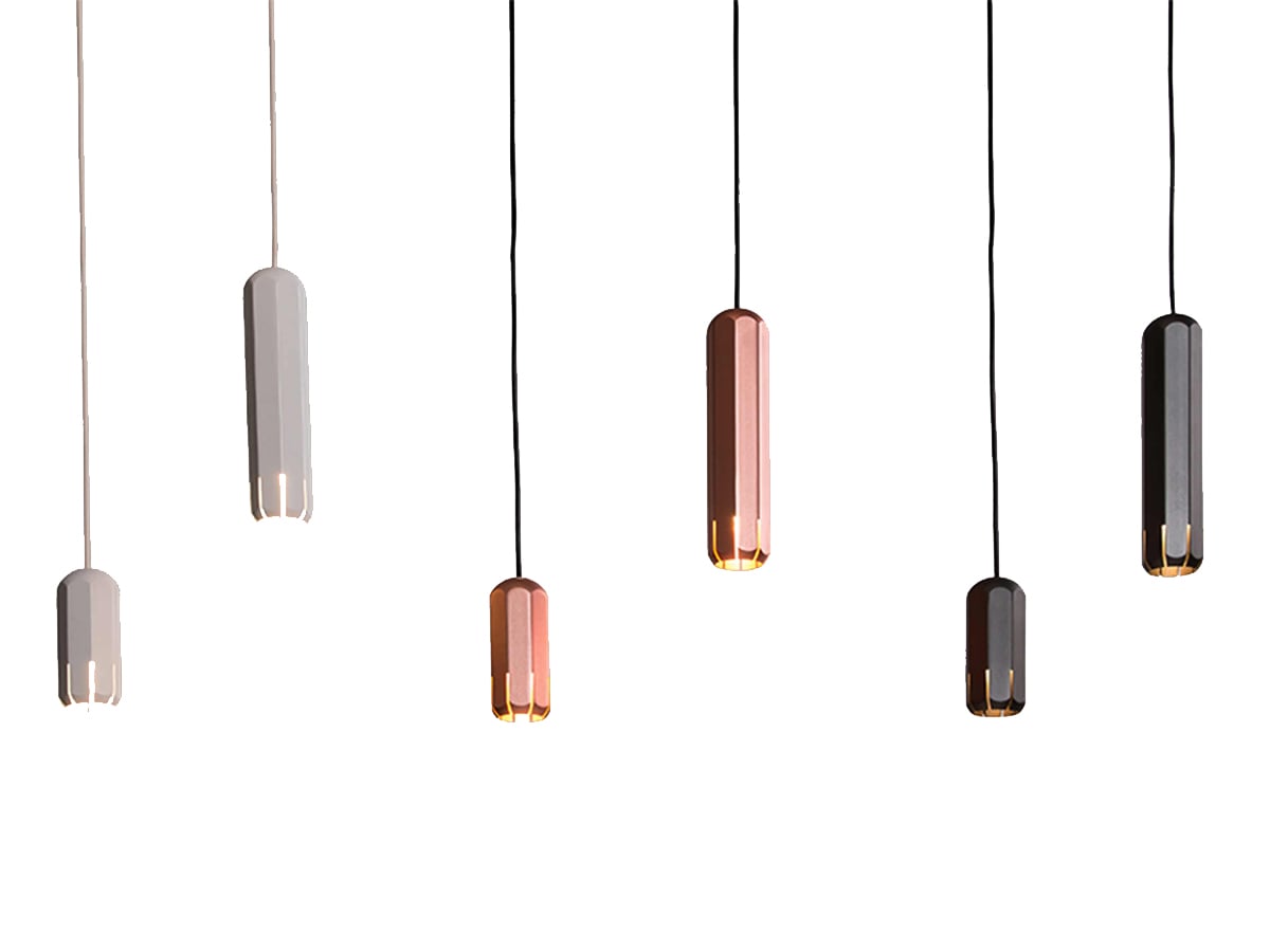 Innermost Brixton LED spot pendant by James Bartlett – all three finishes