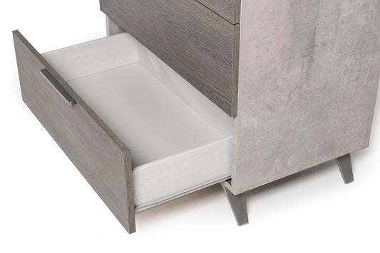 Nova Domus Bronx Italian Modern Faux Concrete and Grey Chest