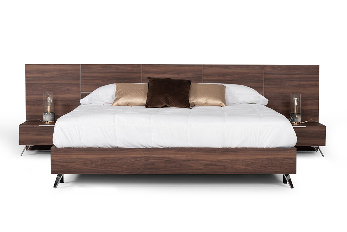 Nova Domus Brooklyn Italian Modern Walnut Bed