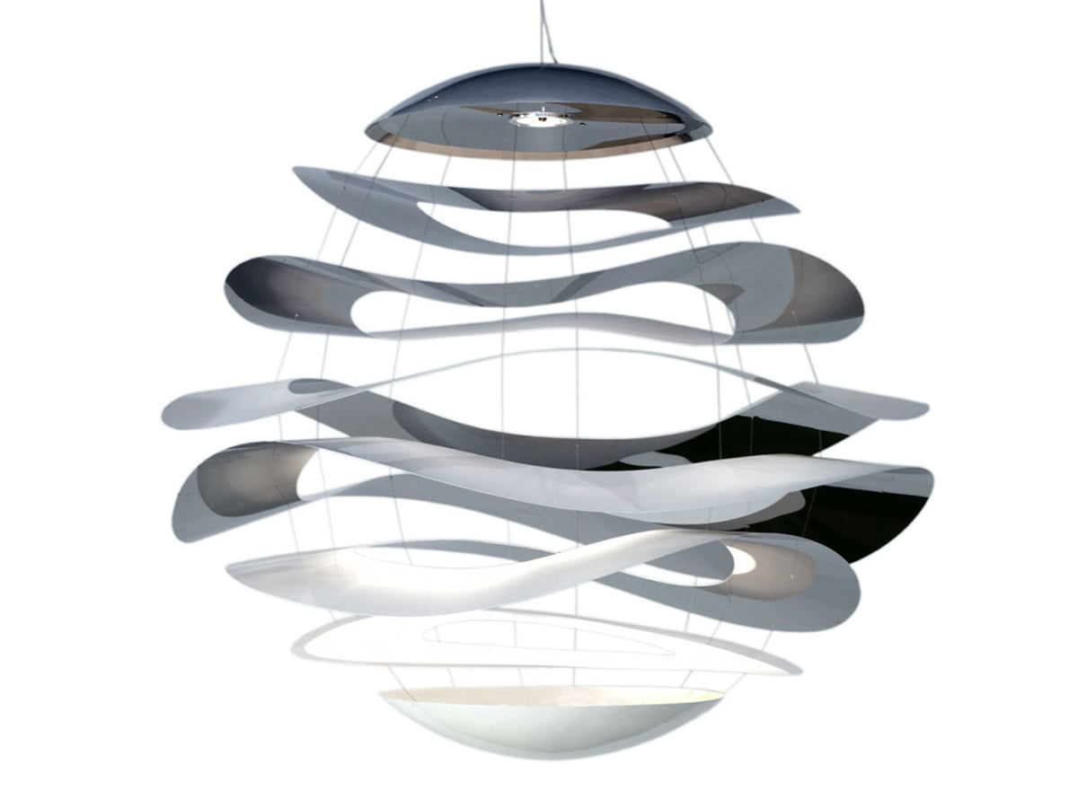 Innermost Buckle 120 LED pendant by Tina Leung – Polished Stainless Steel finish