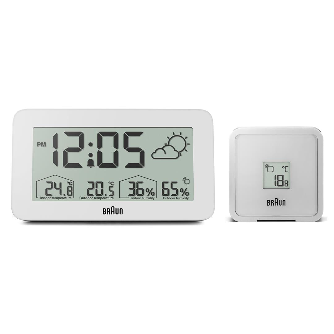 Braun BC13 Digital Weather Station & Alarm Clock, White (photo 9 of 12)