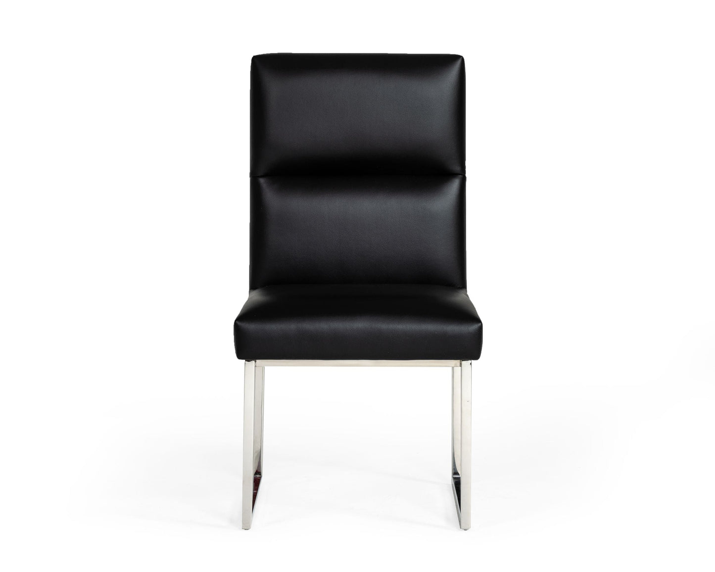 A&X Carla Modern Black Leatherette Dining Chair Set of 2