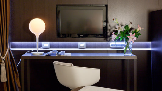 Artemide Castore Table Lamp in a room setting