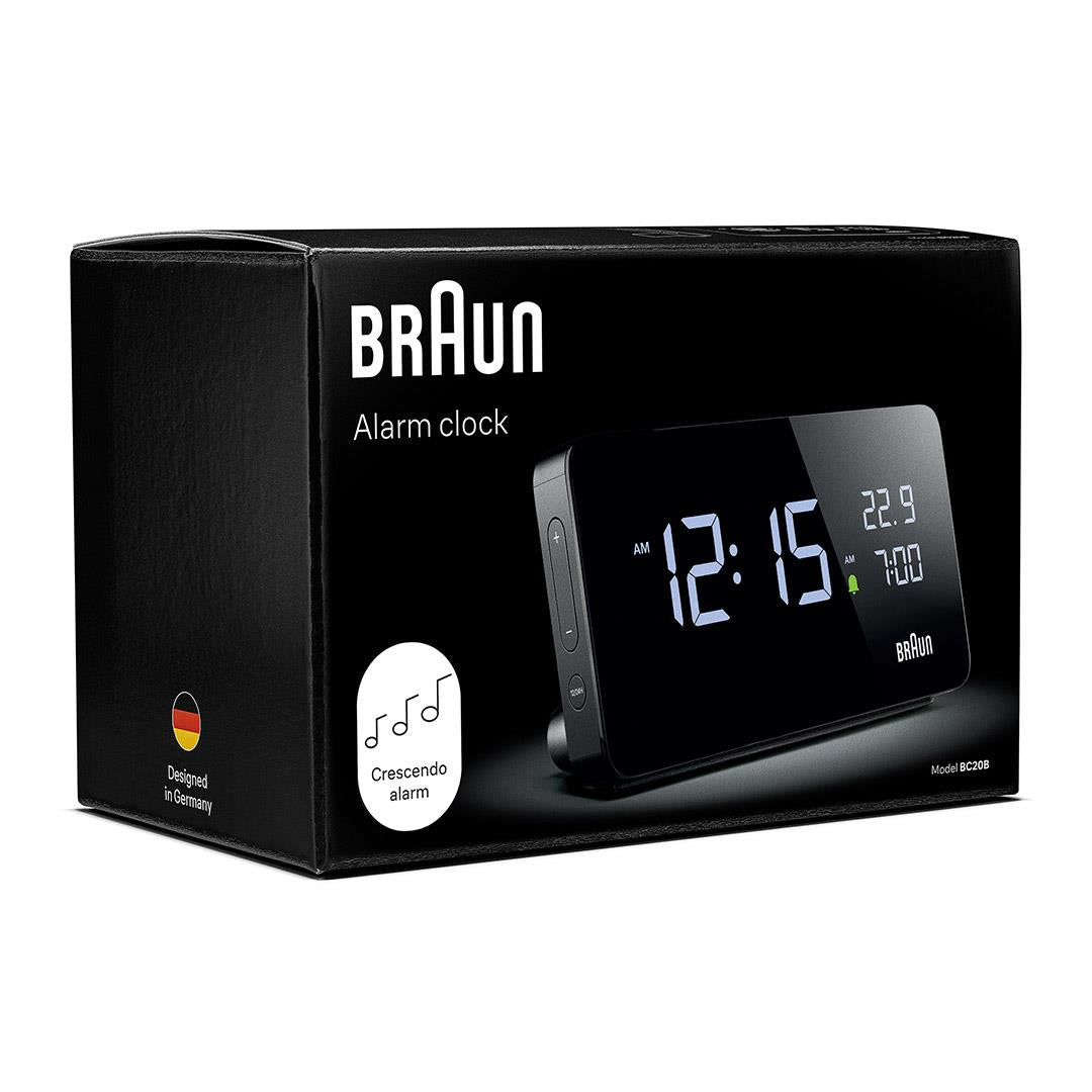 Braun BC20 Bluetooth Digital Alarm Clock – Black – retail box