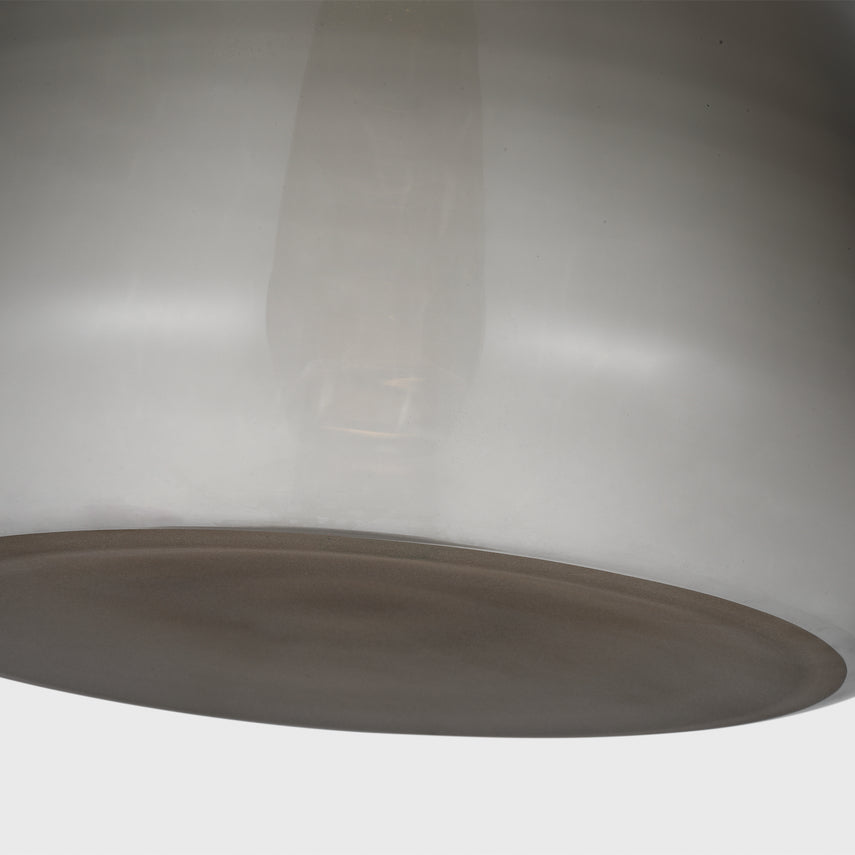 Morgan 12-inch LED Pendant Light Bronze Brass Clear Smoked Glass by Visual & Comfort & Co