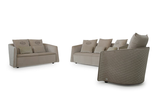 A&X Talin Modern Beige Fabric Sofa Set