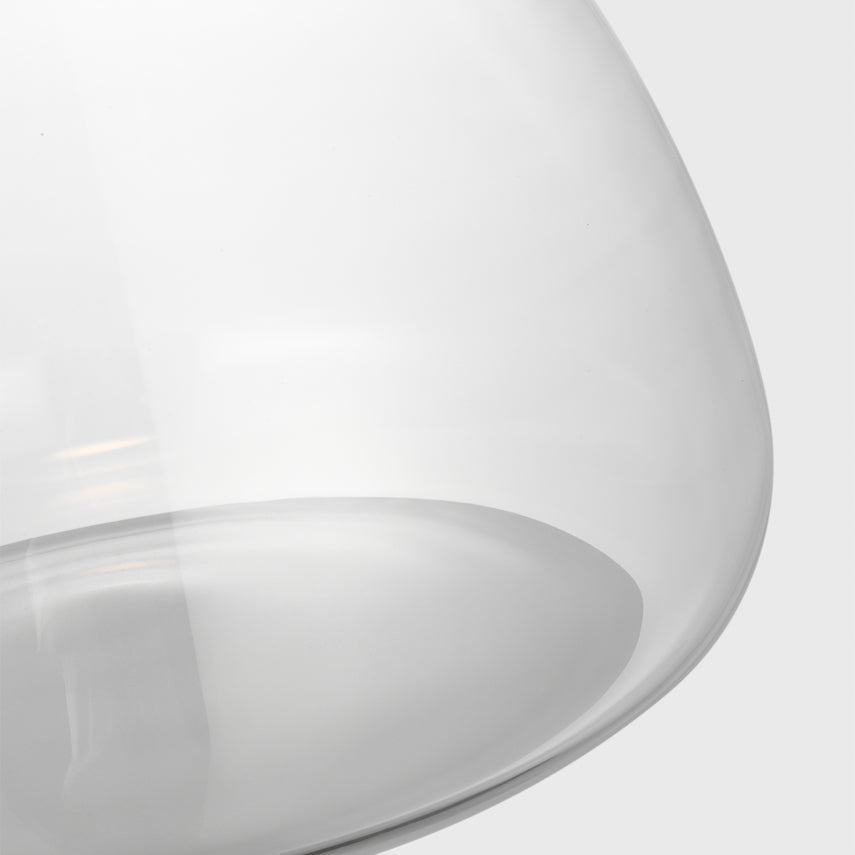 Morgan 12-inch LED Pendant Light Bronze Brass Clear Smoked Glass by Visual & Comfort & Co