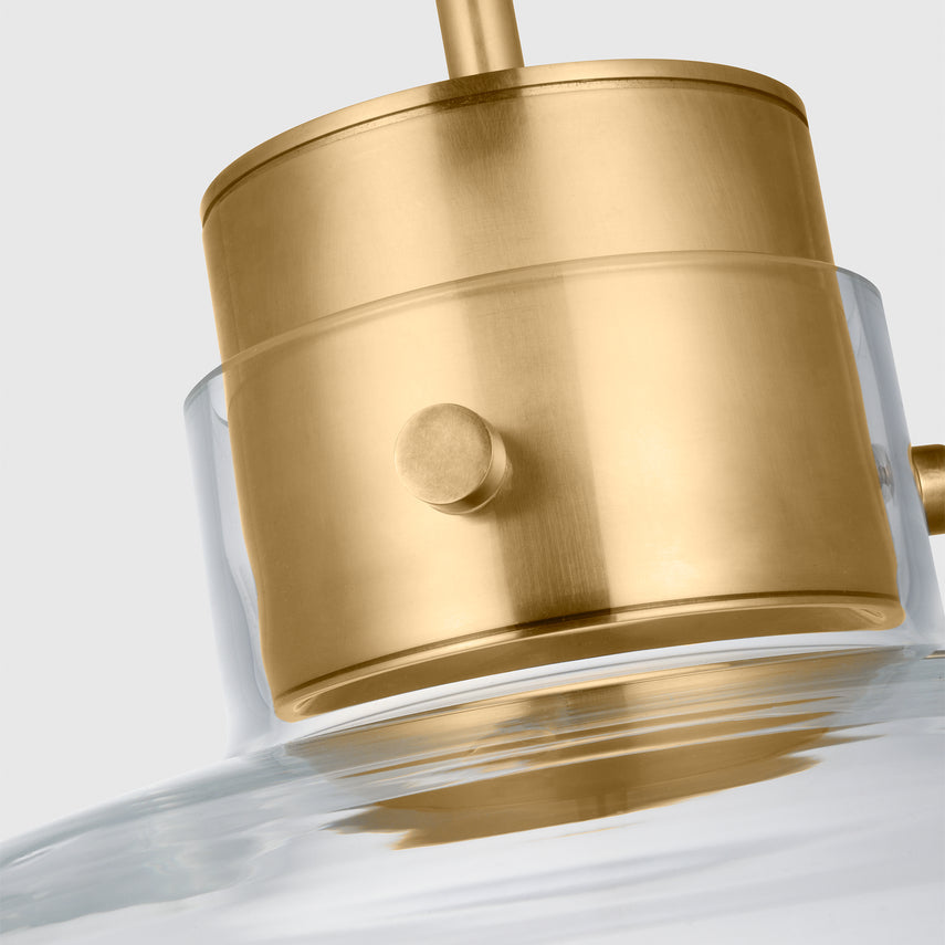 Visual Comfort 22 Inch Brass Brone Clear Smoked Glass Led Pendant Light Morgan 