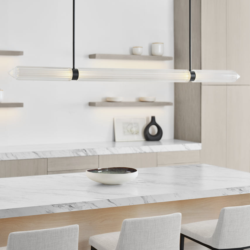 Langston 61-inch Linear Crystal LED Chandelier by Visual & Comfort & Co