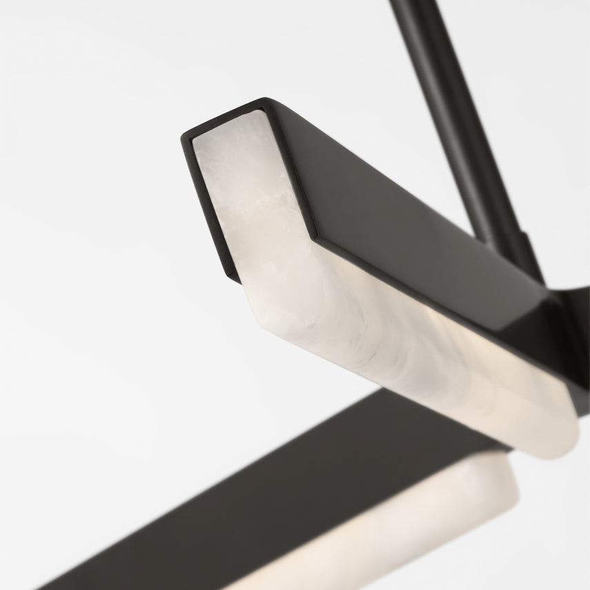 Linea 55-inch Alabaster LED Chandelier by Visual & Comfort & Co