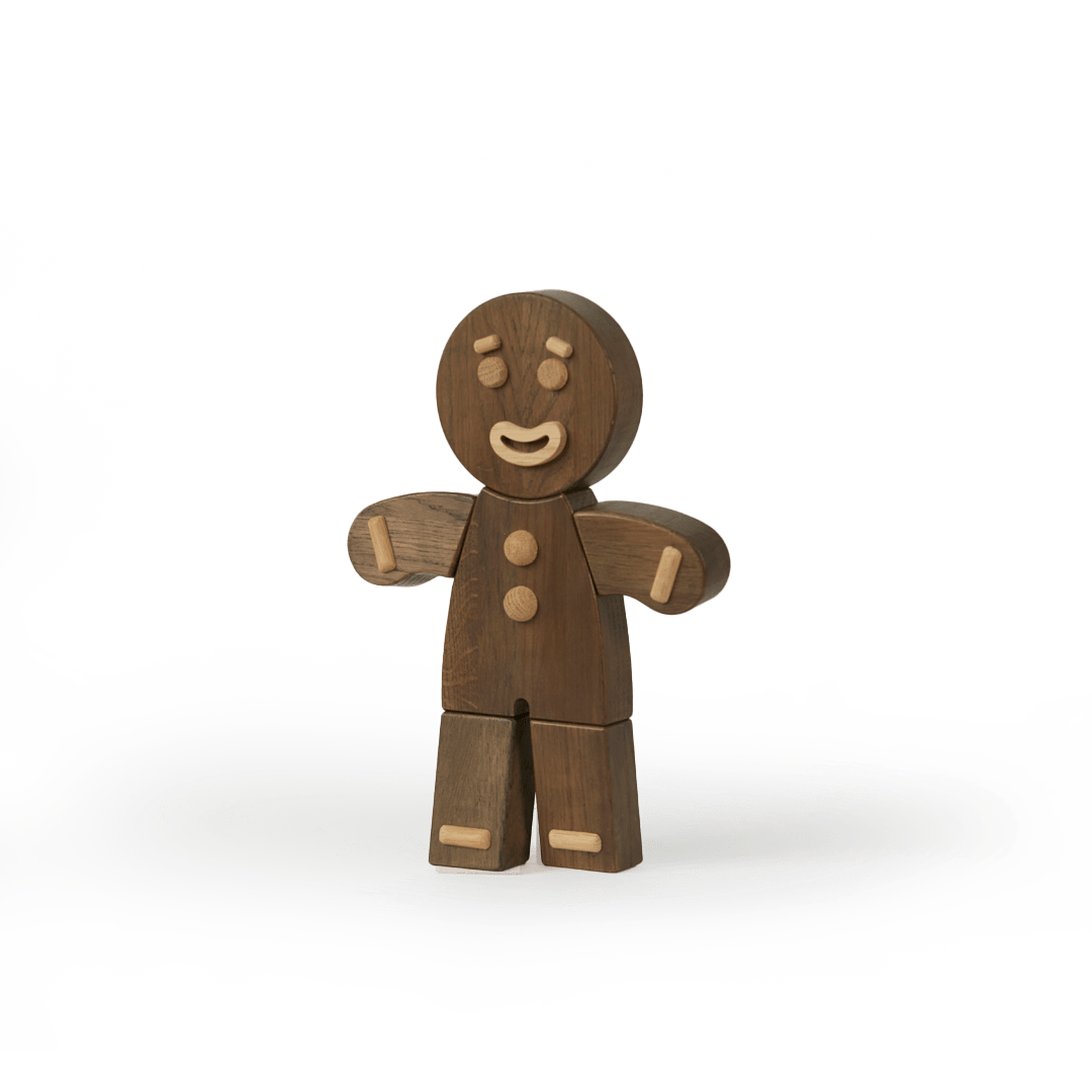 Boyhood Gingerbread Man wooden figure in smoked oak, Small (image 4)