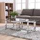 Modrest Valiant Modern Glass and Stainless Steel Coffee Table