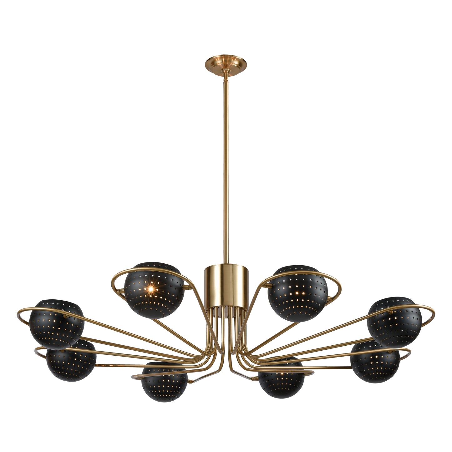 Scarab 47" 8-Light Chandelier Satin Brass by Elk