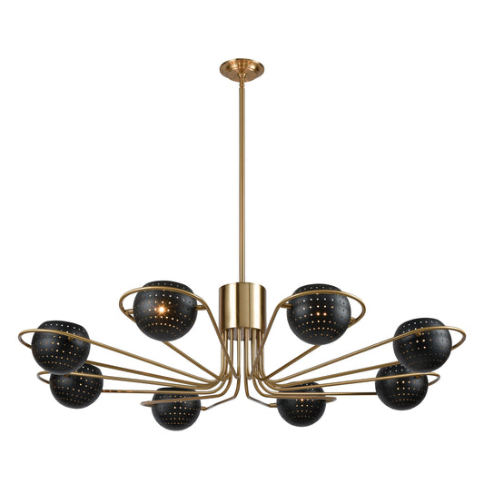 Scarab 47" 8-Light Chandelier Satin Brass by Elk