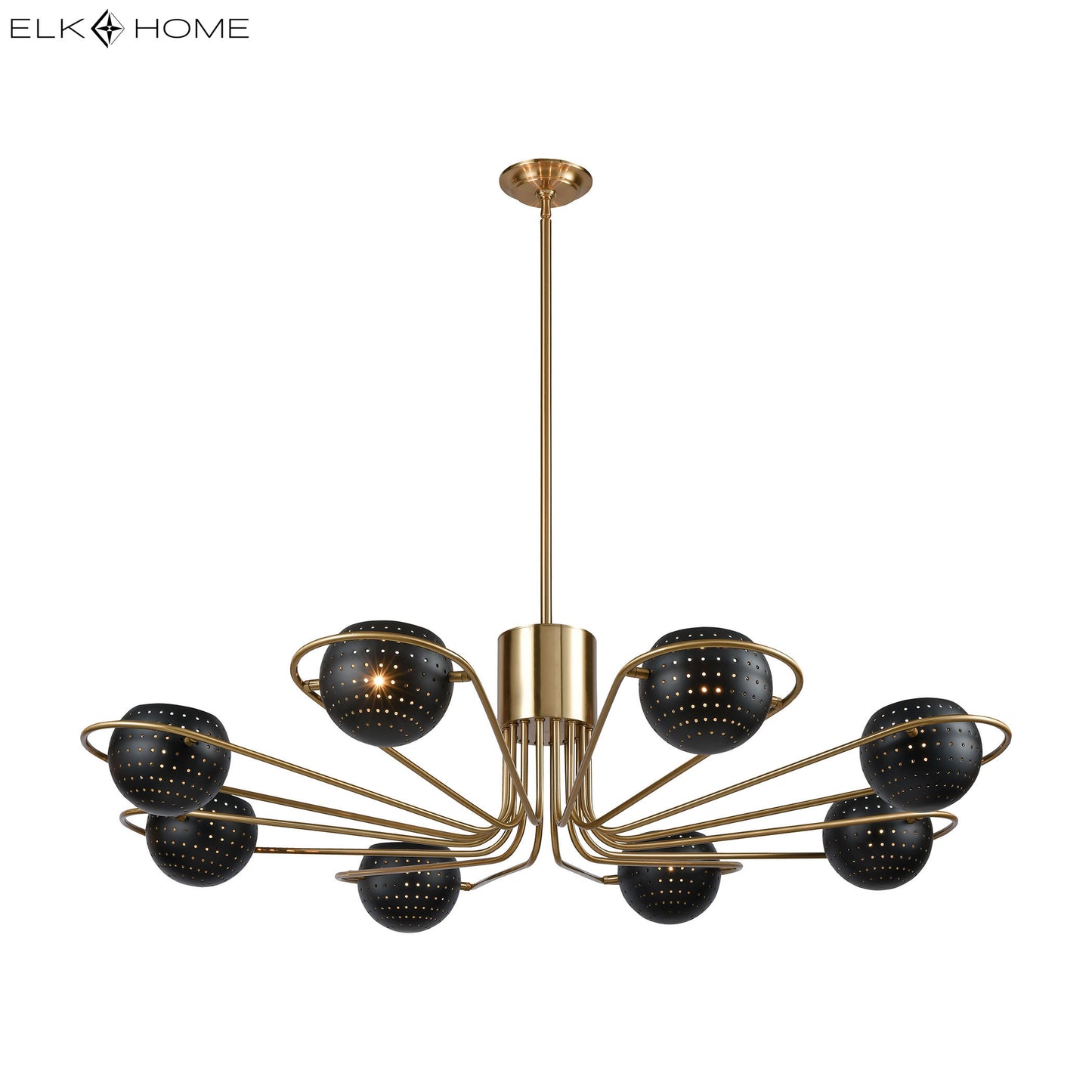 Scarab 47" 8-Light Chandelier Satin Brass by Elk