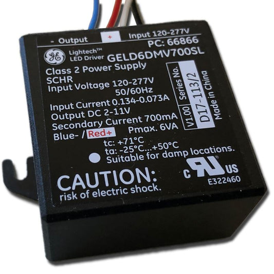 GE Lightech GELD6DMV700SL 6W LED driver, supplied by Artemide as item NLA0100004