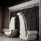 Divani Casa Luxe Neo-Classical Pearl White Italian Leather Leisure Chair