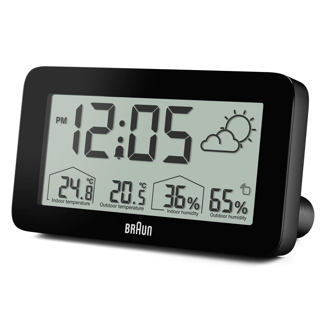 Braun BC13 Digital Weather Station & Alarm Clock, Black (photo 4 of 12)