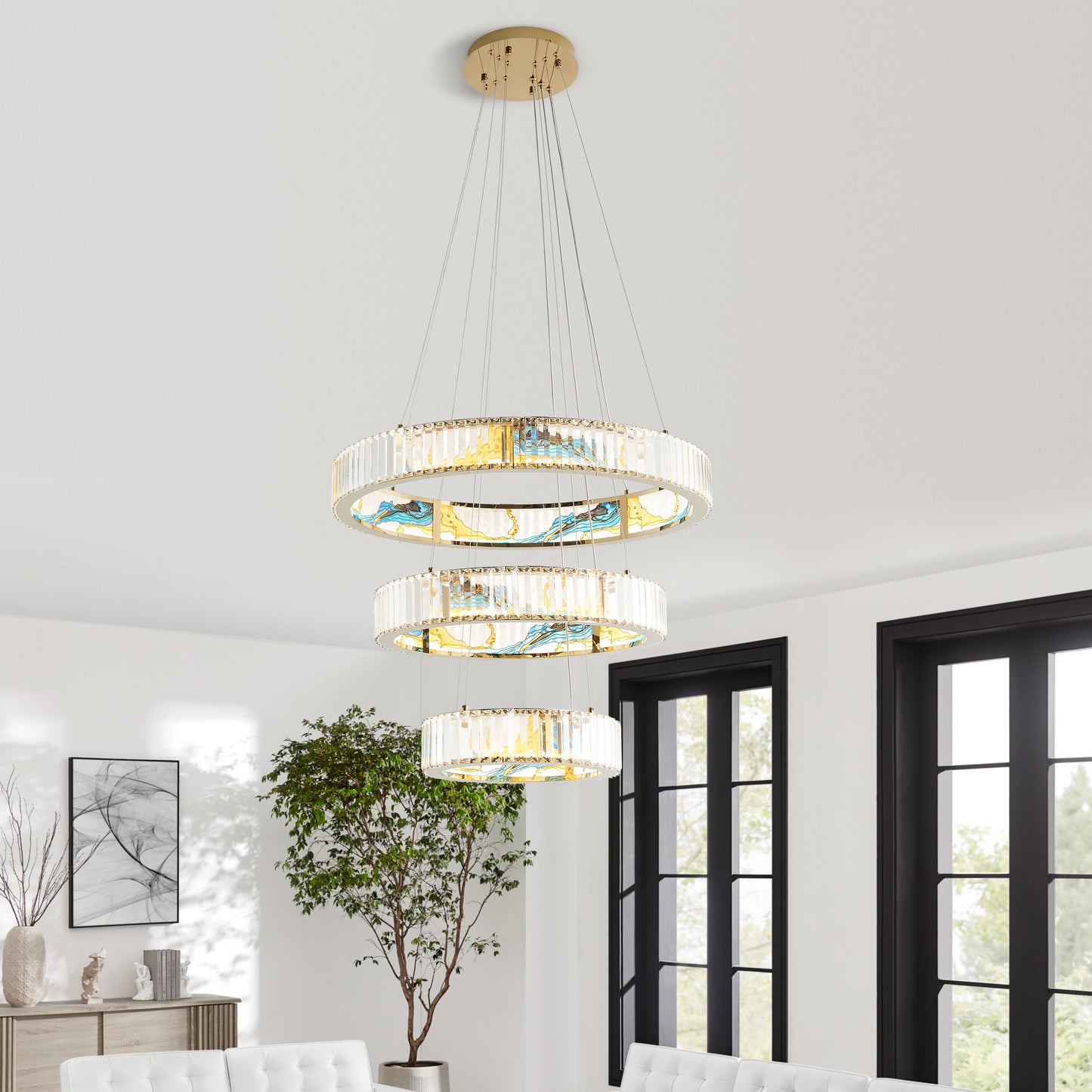 Boeseman's Colorful Chandelier - Finesse Decor CH-1163-3R