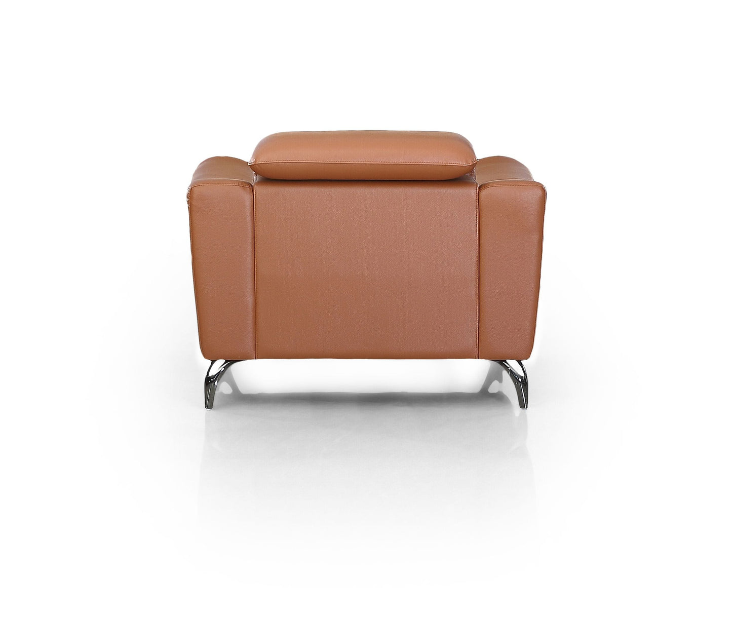 Divani Casa Danis Modern Cognac Leather Brown Chair