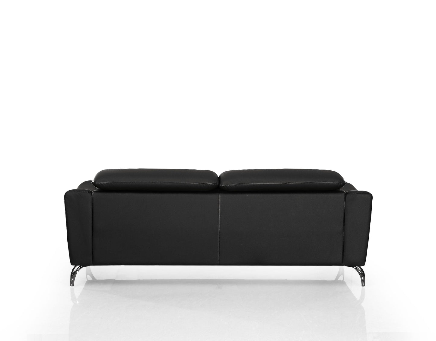 Divani Casa Danis Modern Black Leather Sofa