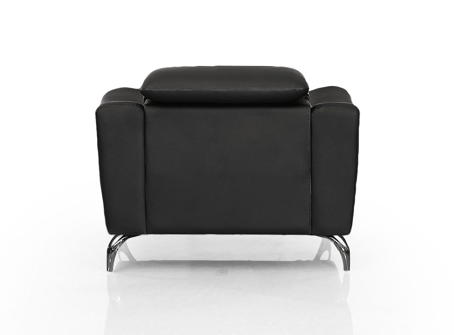 Divani Casa Danis Modern Black Leather Chair