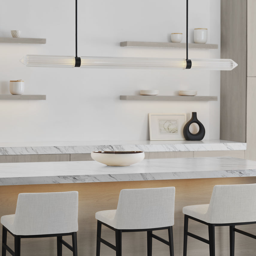 Langston 61-inch Linear Crystal LED Chandelier by Visual & Comfort & Co