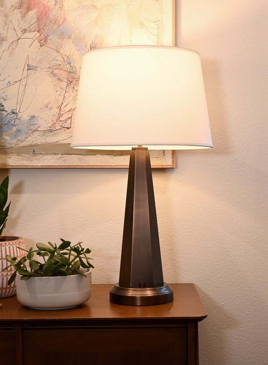 Modern Lantern Chaplan cordless lamp in Dark Antique Brass