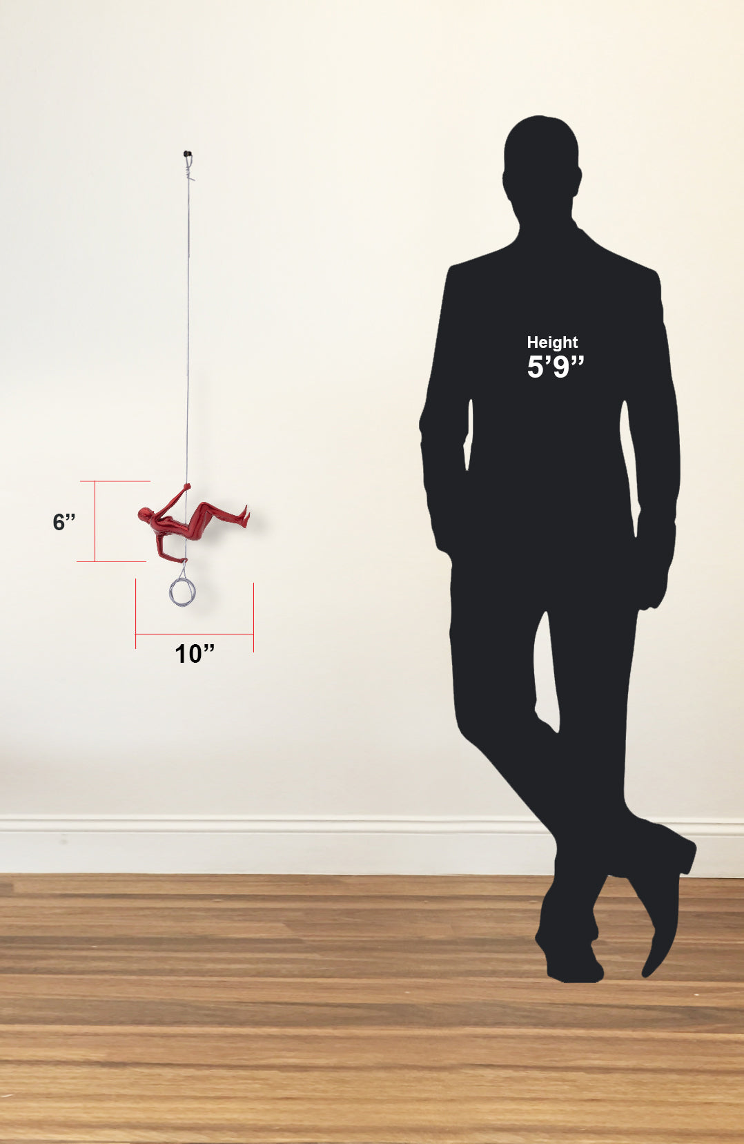 Climbing Woman 8" Wall Sculpture - Finesse Decor C-CL-20