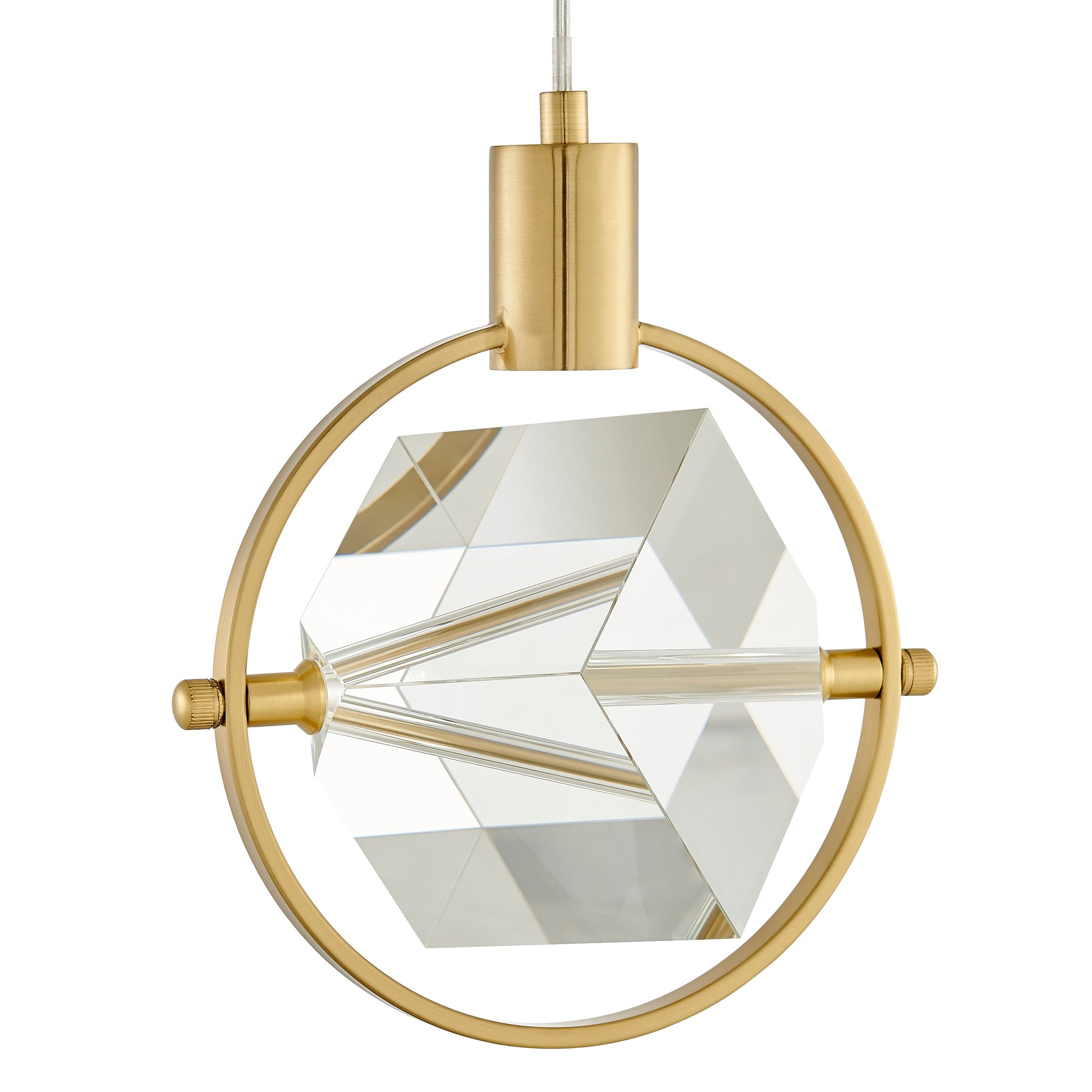 Hollywood Cube 1 Light Pendant - Finesse Decor PL-1121-1GLD