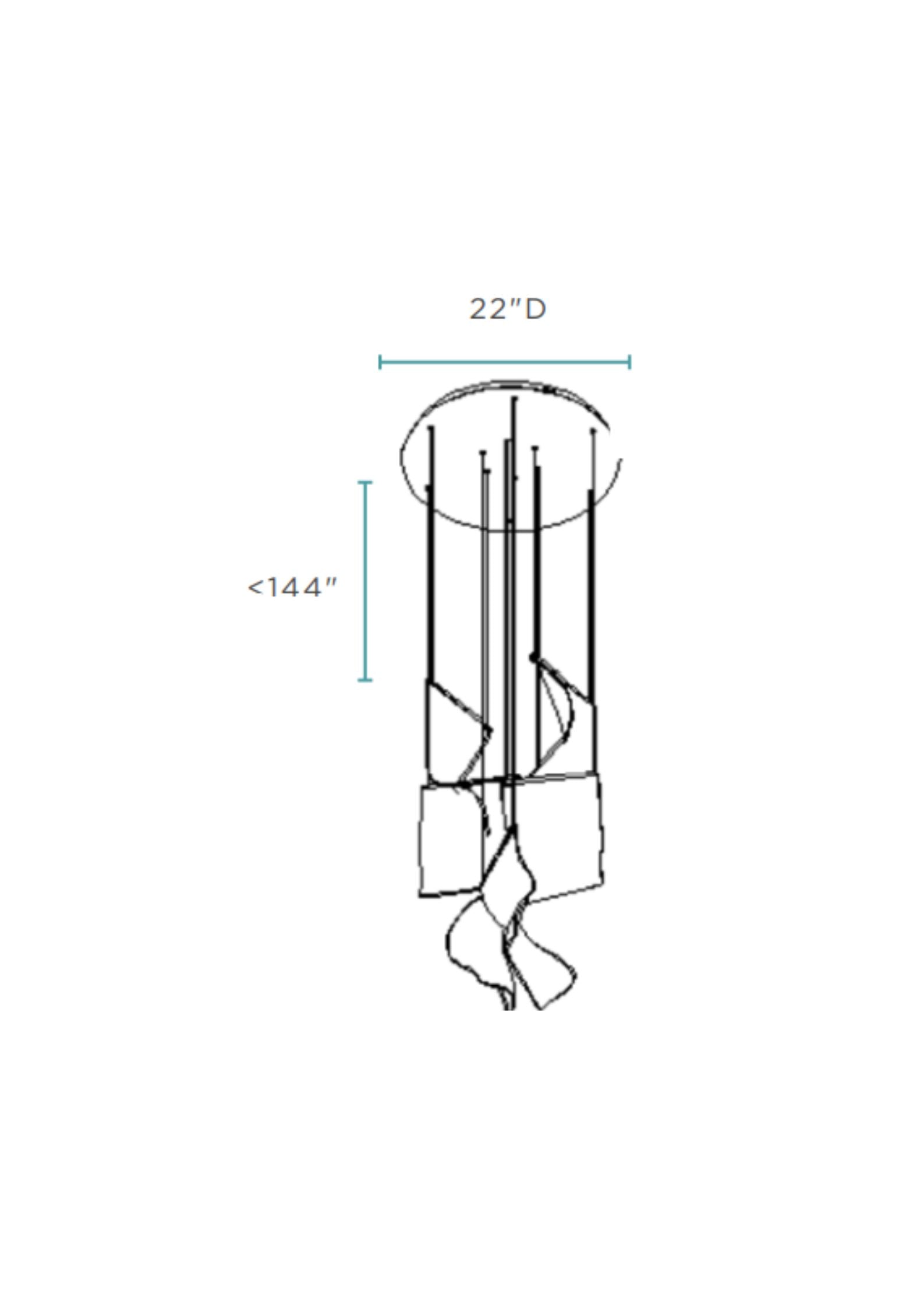 Acrylic Lace 5 Light Chandelier Chrome by Finesse Decor CH-0201-5