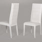 Donna Contemporary White Leatherette Dining Chair Set of 2