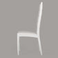 Donna Contemporary White Leatherette Dining Chair Set of 2