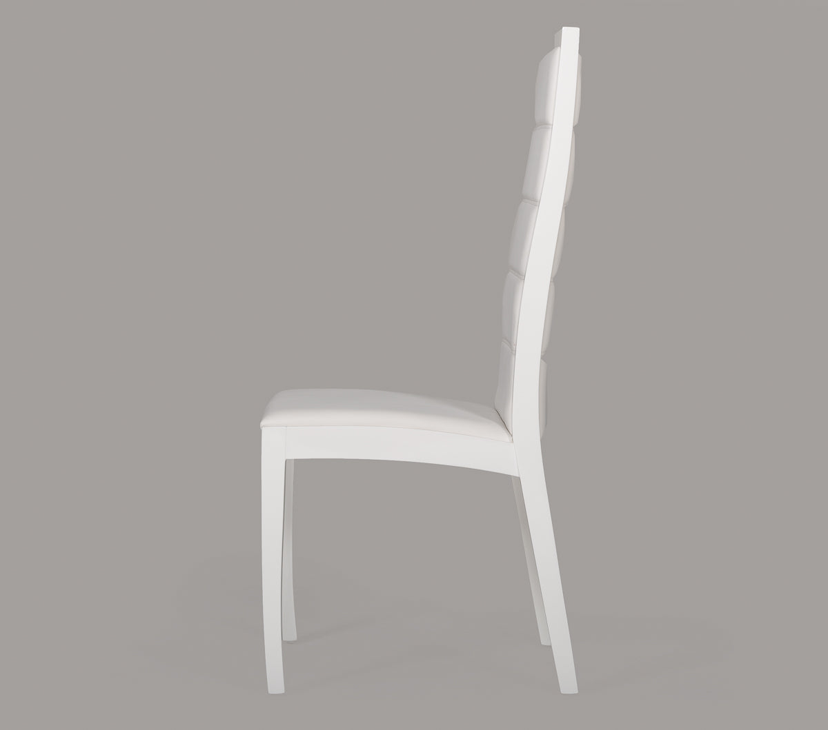 Donna Contemporary White Leatherette Dining Chair Set of 2