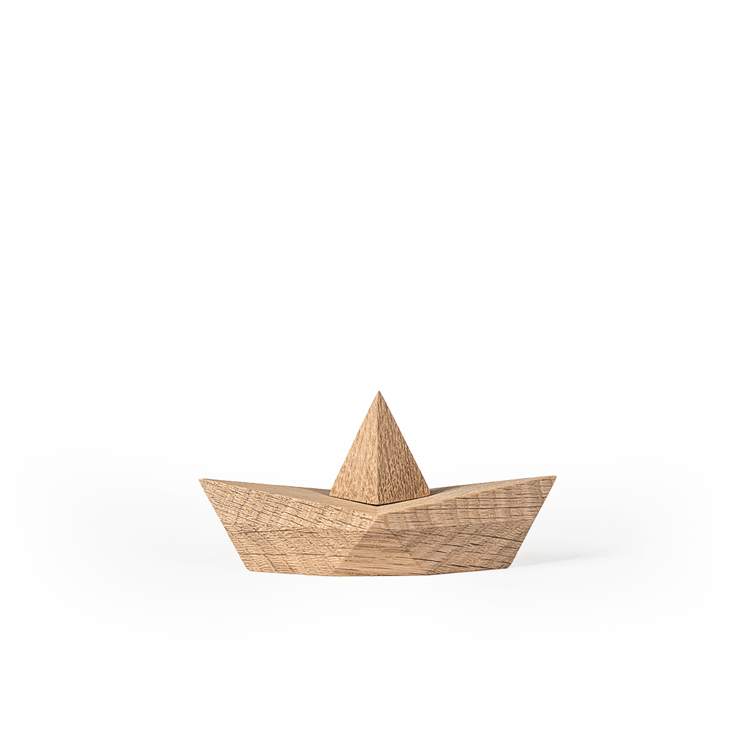 Boyhood Admiral Paper Boat wooden figure in oak, Small (image 9)