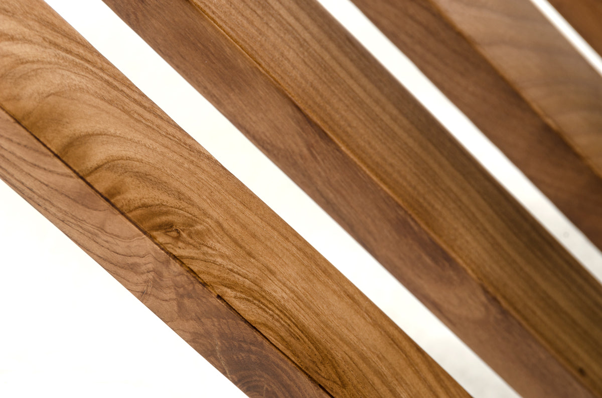 Modrest Draper Mid-Century Walnut and Glass Dining Table