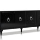 Bellagio Transitional Black Crocodile Lacquer Buffet