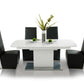 A&X Centro Modern White Crocodile Dining Table