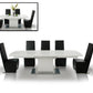 A&X Centro Modern White Crocodile Dining Table