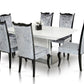 A&X Centro Modern White Crocodile Dining Table