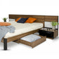 Rondo Mid-Century Platform Bed with Nightstands Storage And Lights