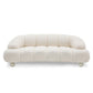 Divani Casa Duran Contemporary White Fabric Loveseat Sofa