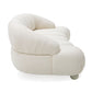 Divani Casa Duran Contemporary White Fabric Loveseat Sofa