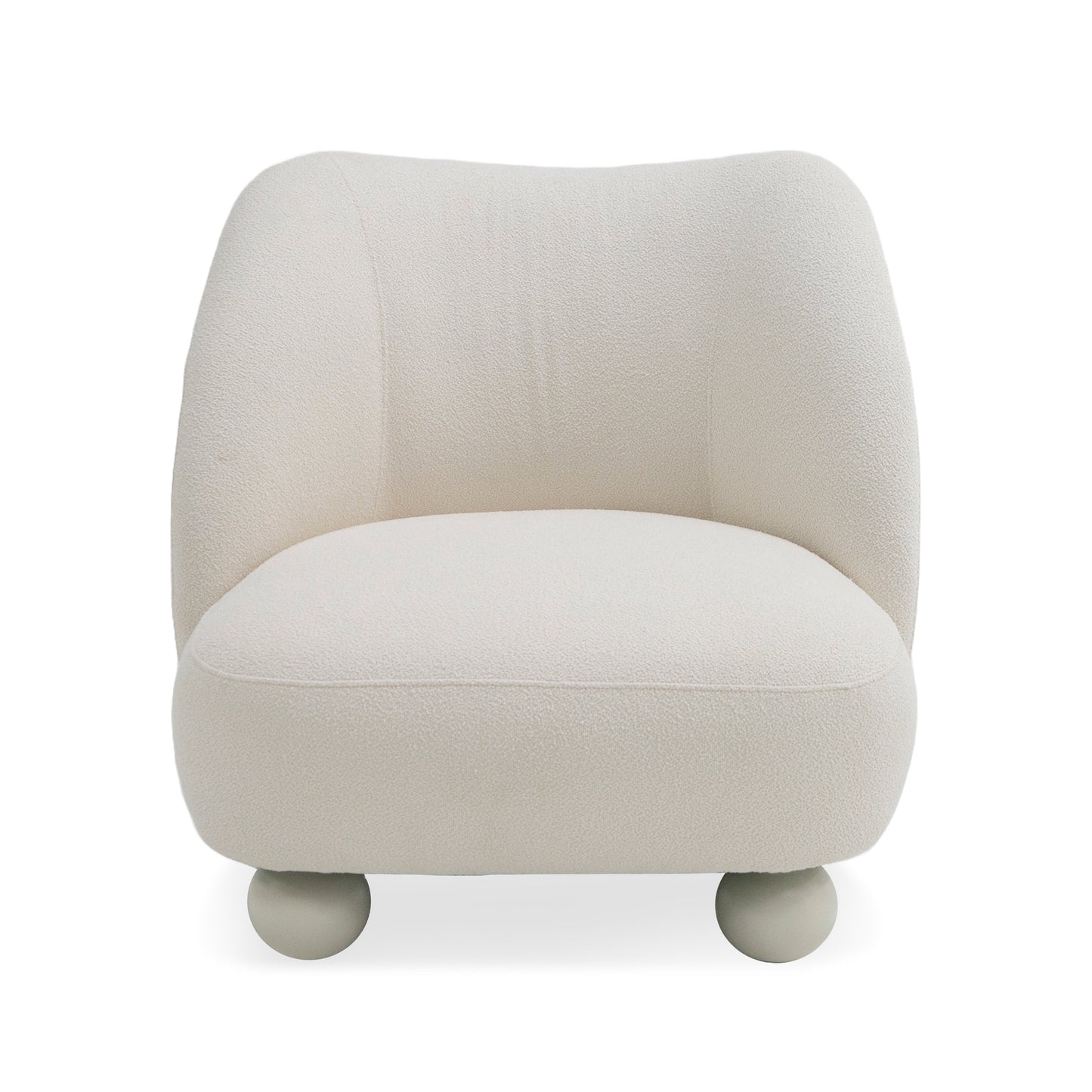 Divani Casa Duran Contemporary White Fabric Accent Chair