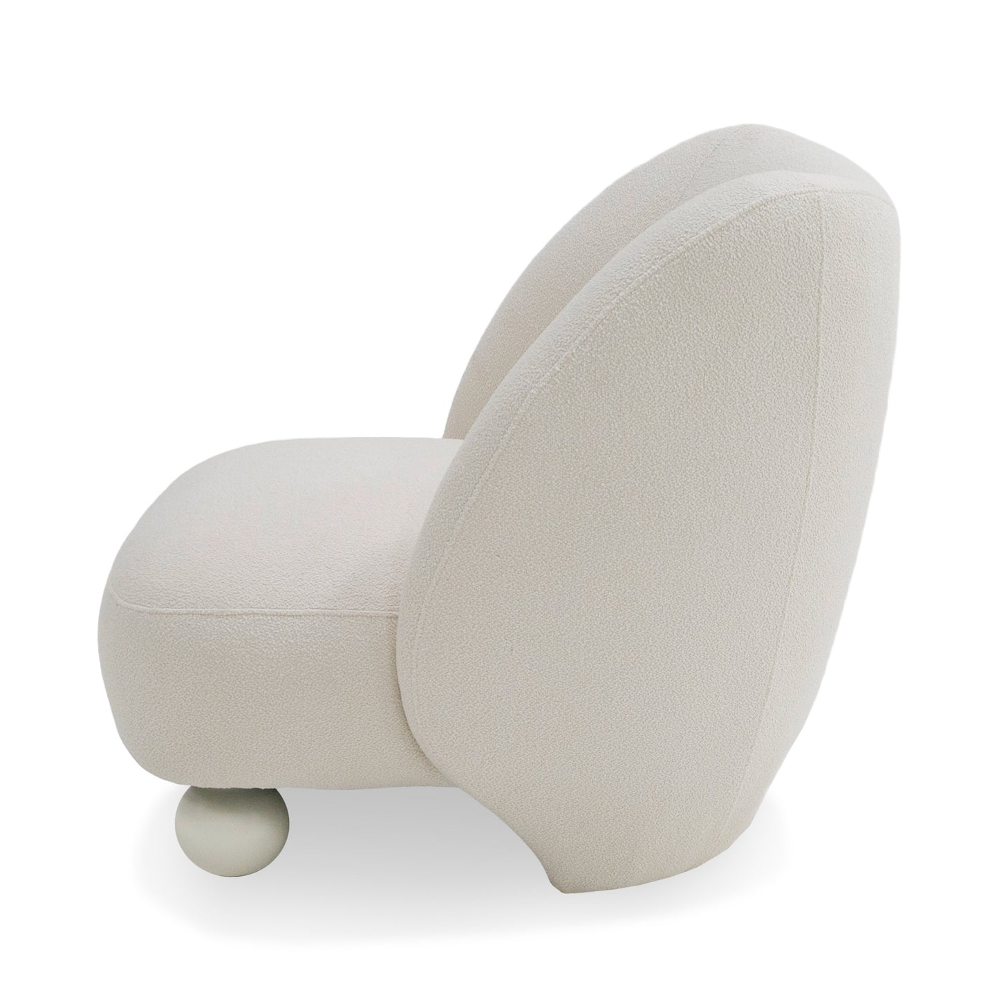 Divani Casa Duran Contemporary White Fabric Accent Chair