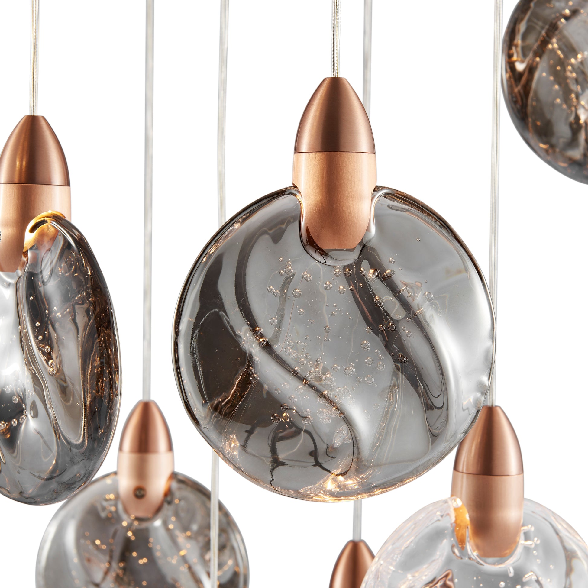 Lustre Square Chandelier Bronze by Finesse Decor CH-670-13