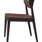 Union Modern Brown Oak Dining Chair Set of 2