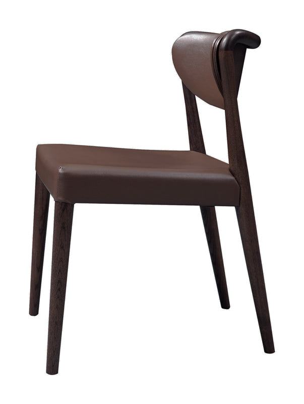 Union Modern Brown Oak Dining Chair Set of 2